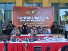 Konferensi Pers Kasus 3C, Polda Bengkulu Ungkap Ratusan Kasus Curat, Curas, dan Curanmor